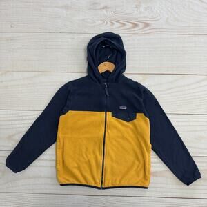 Patagonia Kids Boys Size M 10 Micro D Snap-T Fleece Full Zip Hoodie Jacket